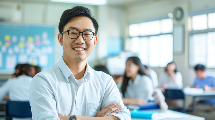 大学生学习亮丽教室版权图片下载