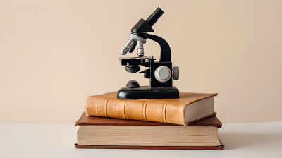显微镜棕色书籍图片