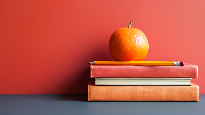 书籍橙子艺术图片