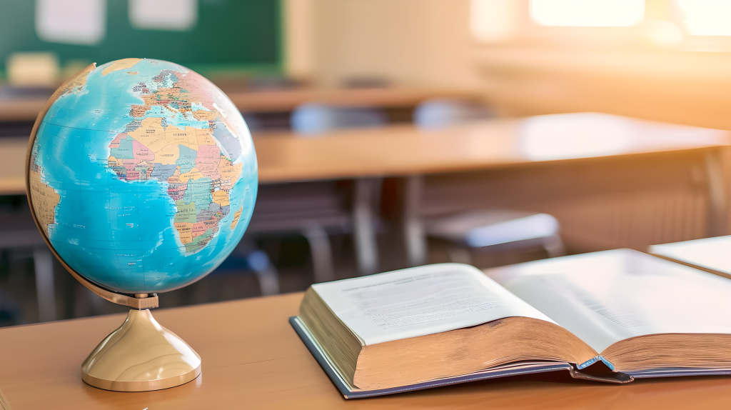 地球仪地理教学图片