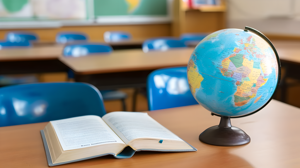 地球仪干净教室图片