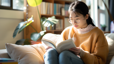 大学生学习阅读书籍图片