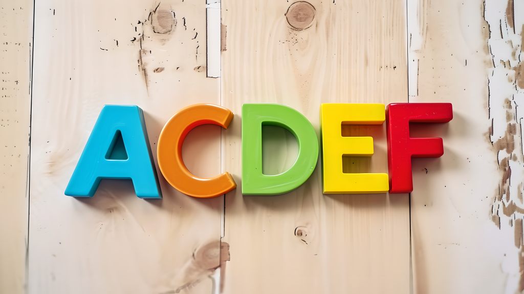 字母积木创意彩色图片