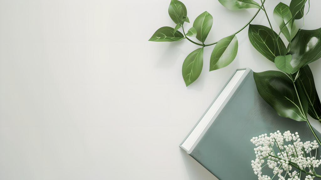 书本鲜花唯美图片