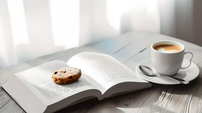 书本咖啡下午茶图片