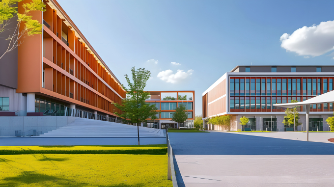 学校教学楼远景图片