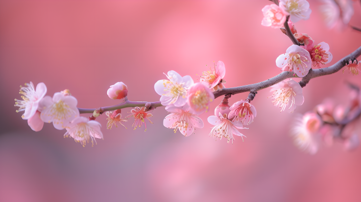 春天主题粉色花朵版权图片下载