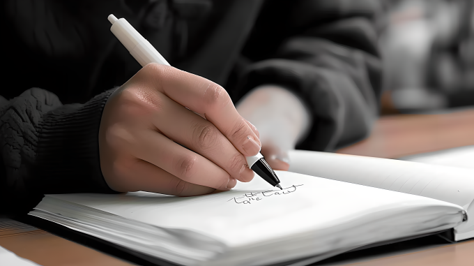 大学生学习记笔记图片