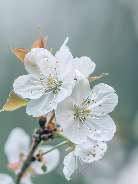 白色樱花唯美图片