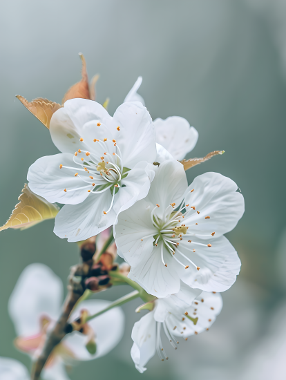 白色樱花唯美图片