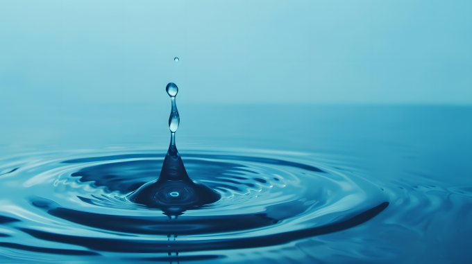 蓝色水滴静态唯美图片