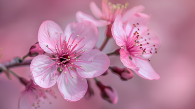 粉色樱花春天景色图片