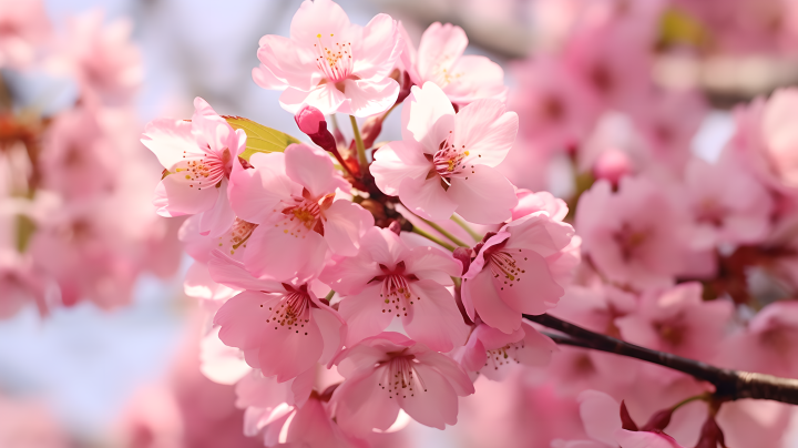 粉色樱花开满枝头版权图片下载