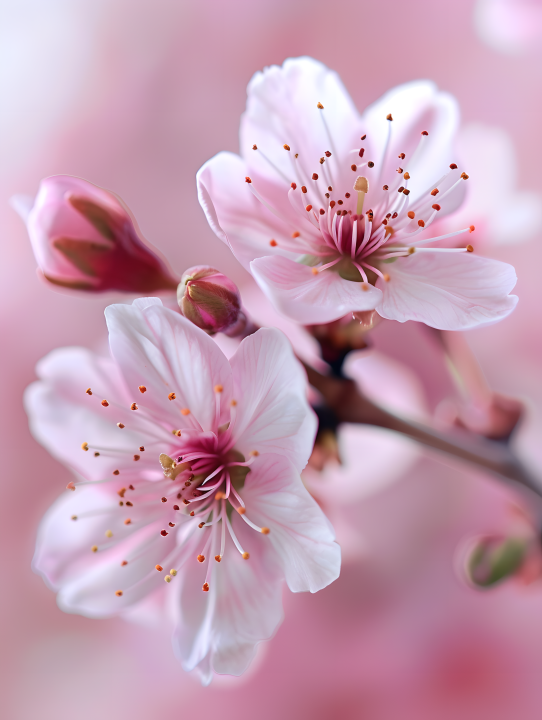 樱花花蕊特写版权图片下载