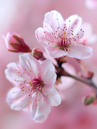 樱花花蕊特写图片