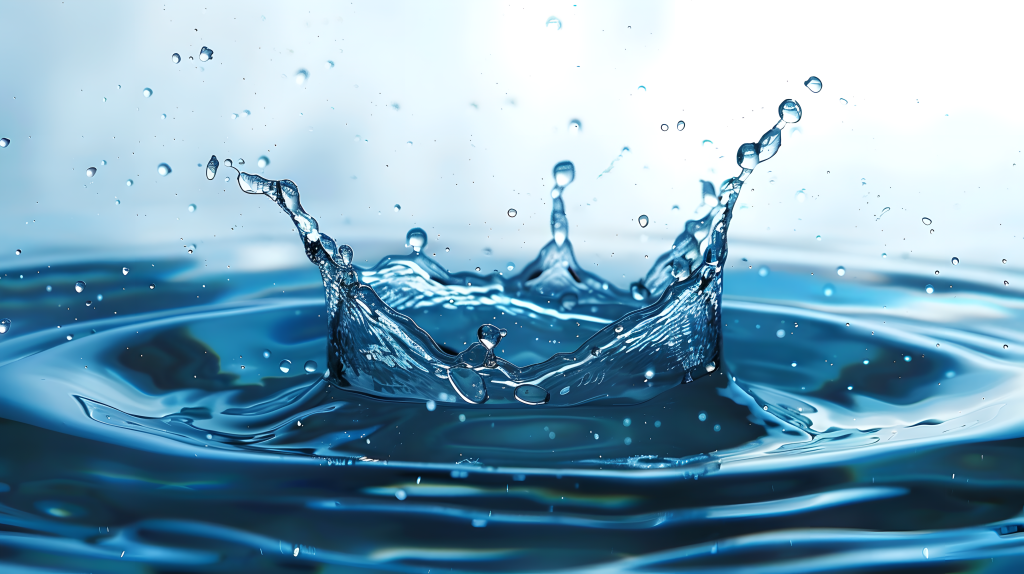 蓝色水滴水珠飞溅版权图片下载