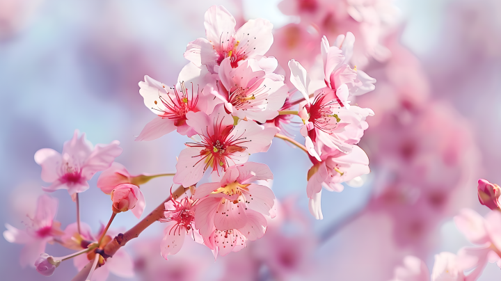 粉色樱花唯美风景版权图片下载