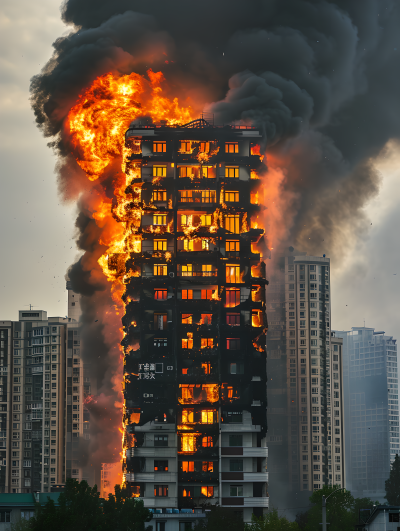 火灾大楼燃烧图片