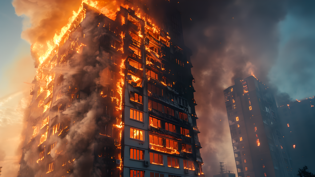 火灾燃烧现场图片