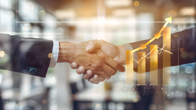 业绩增长企业合作图片