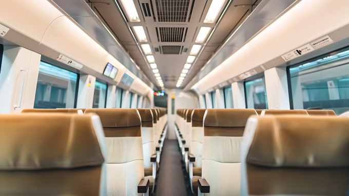 高铁座位列车车厢图片