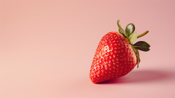 单个水果简约草莓图片