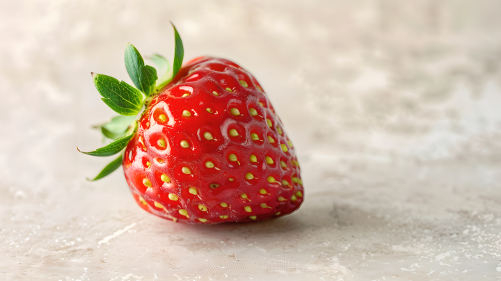 单个水果草莓近景版权图片下载