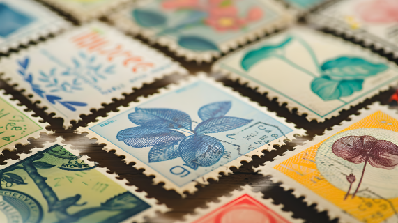 邮票现代简洁图片