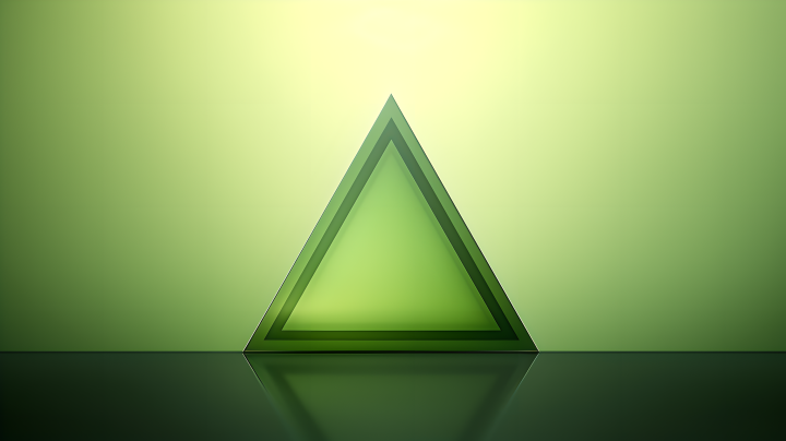 三角形绿色光晕版权图片下载