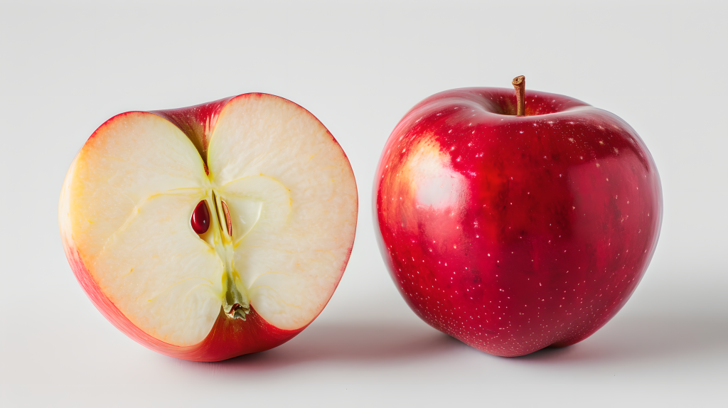 水果切面纯白背景图片