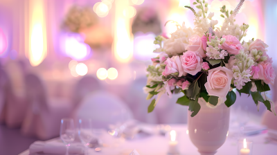 订婚婚礼布置粉玫瑰图片