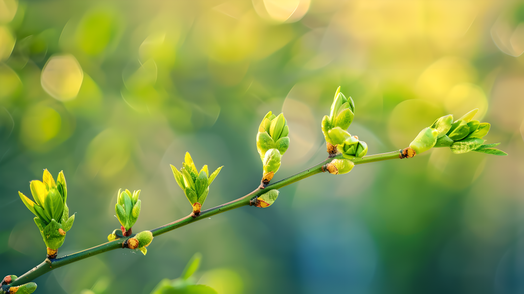 春天嫩芽唯美图片