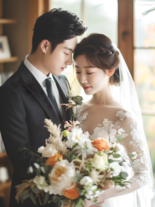 情侣婚纱照典雅图片