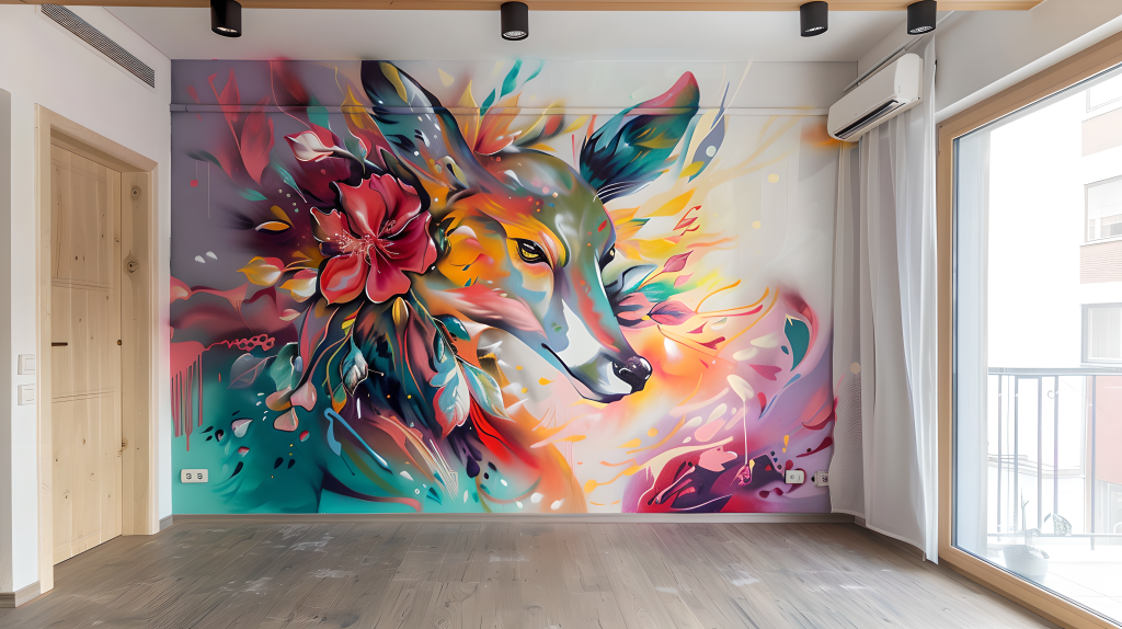 手绘墙唯美创意版权图片下载