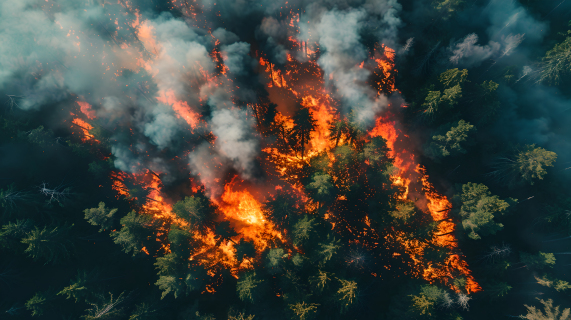 森林火灾山火景象图片
