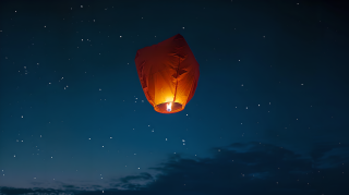 孔明灯美好祝福图片