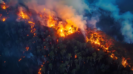 森林火灾火海图片