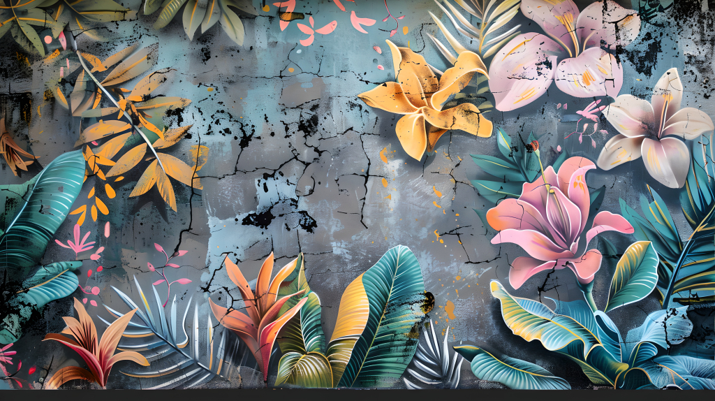 手绘墙装饰画版权图片下载