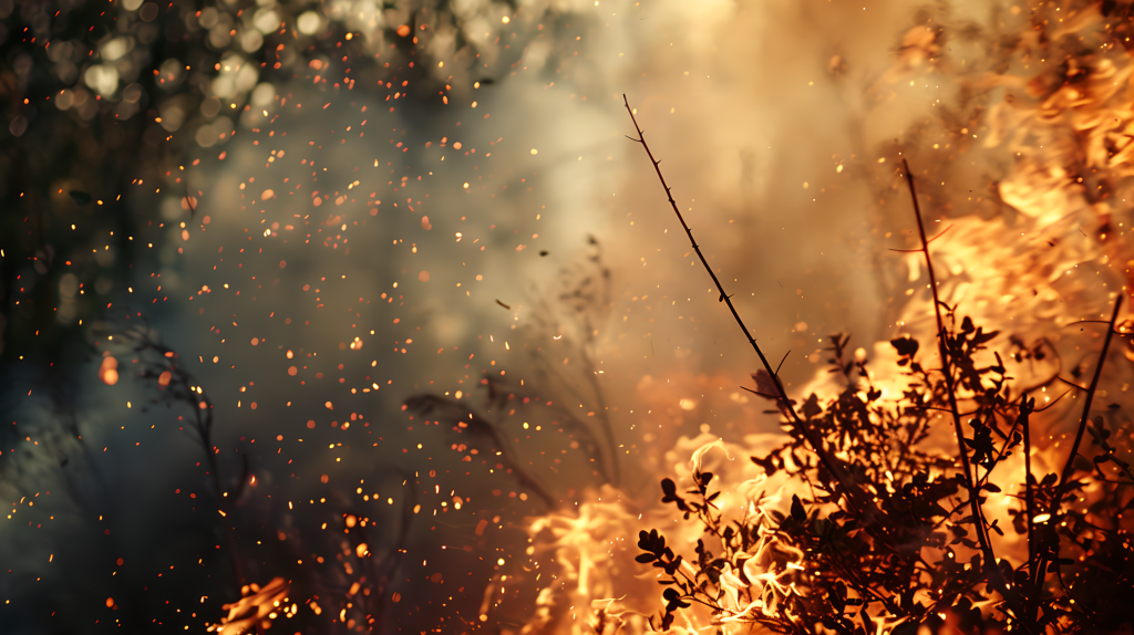 森林火灾近景版权图片下载
