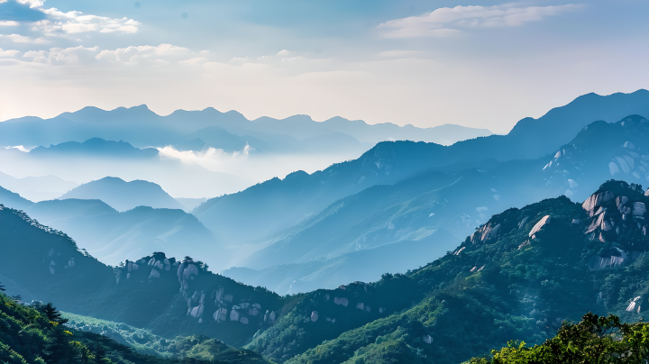 泰山雄伟山峰版权图片下载