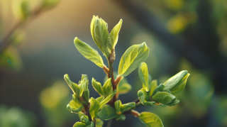 繁茂生长的嫩芽图片