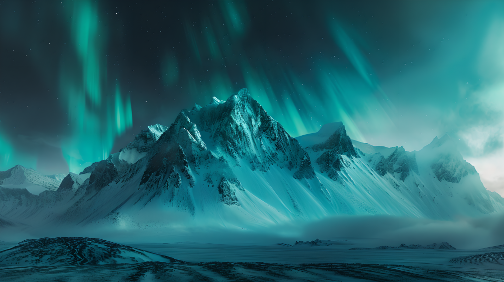 北极光神秘图片