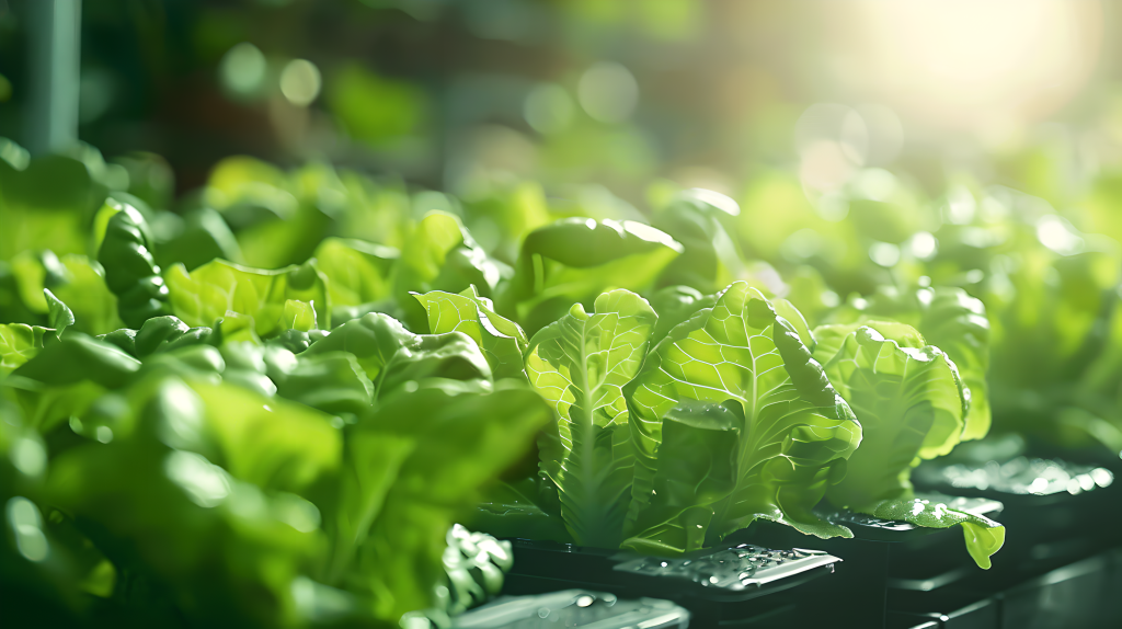 智慧农业水培绿叶菜图片
