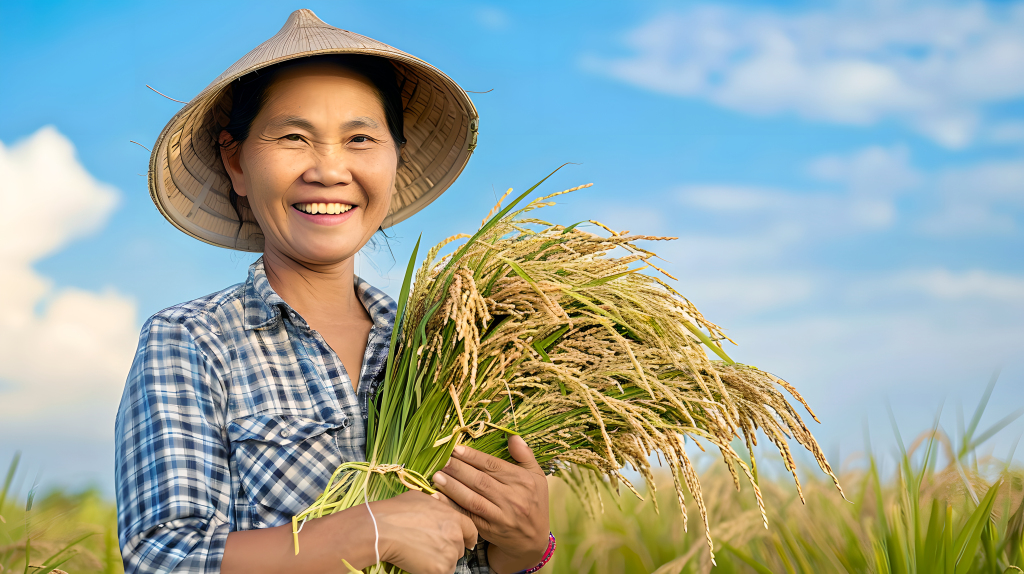 农民开心的笑容版权图片下载