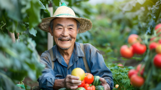 农民种植绿色蔬菜图片