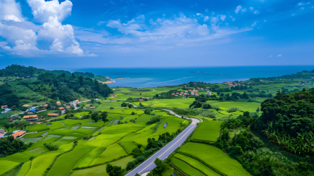 乡村梯田景色图片