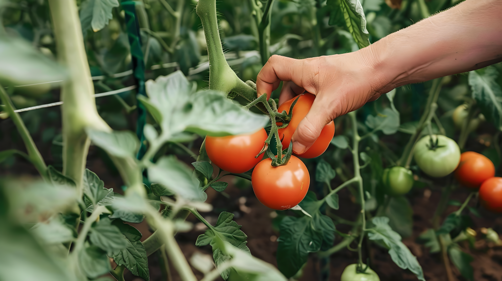 农民种植的西红柿特写版权图片下载