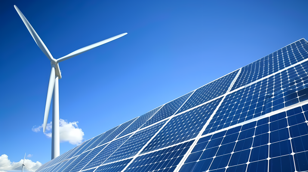 风车发电巨大叶片图片