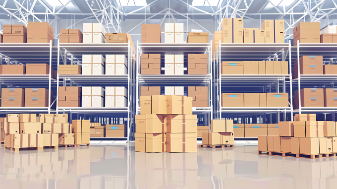 电商仓库灯光明亮图片