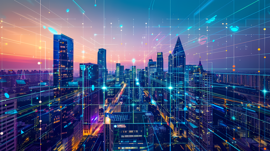 智能办公科技感大厦图片